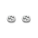Gucci Interlocking G Motif Sterling Silver Rhodium Plated Stud Earrings YBD356289001