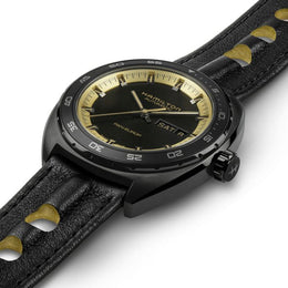 Hamilton Watch American Classic Pan Europ Day Date Black & Gold