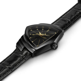 Hamilton Watch Ventura S Quartz Black & Gold