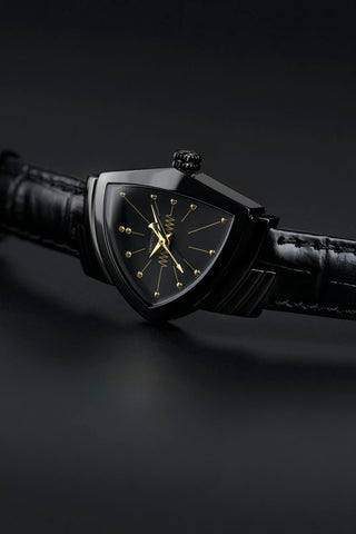 Hamilton Watch Ventura S Quartz Black & Gold