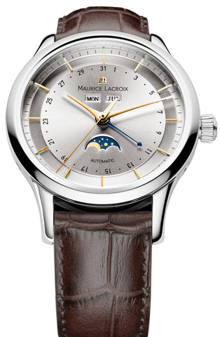 Maurice Lacroix Watch Les Classique Gents Phases de Lune Crocodile LC6068-SS001-132