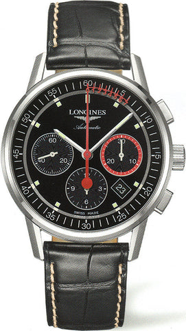 Longines Watch Column Wheel Chronograph Record Mens L4.754.4.52.4
