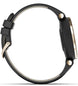 Garmin Lily Cream Gold Black Case and Italian Leather Band