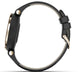 Garmin Lily Cream Gold Black Case and Italian Leather Band