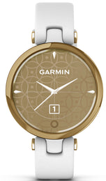 Garmin Watch Lily Light Gold White Case and Italian Leather Band