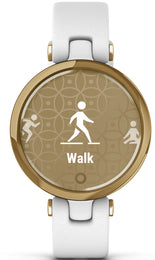 Garmin Watch Lily Light Gold White Case and Italian Leather Band