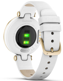 Garmin Watch Lily Light Gold White Case and Italian Leather Band