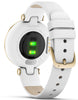 Garmin Watch Lily Light Gold White Case and Italian Leather Band