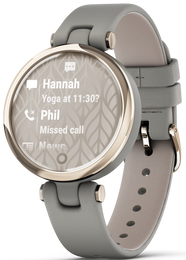 Garmin Watch Lily Cream Gold Case And Italian Leather Band D