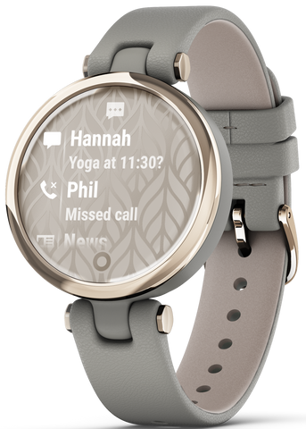 Garmin Watch Lily Cream Gold Case And Italian Leather Band D