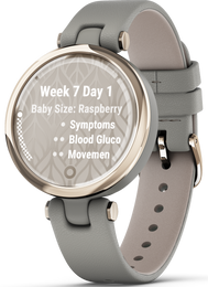 Garmin Watch Lily Cream Gold Case And Italian Leather Band D