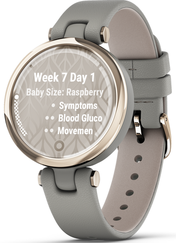 Garmin Watch Lily Cream Gold Case And Italian Leather Band D