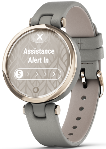 Garmin Watch Lily Cream Gold Case And Italian Leather Band 010-02384-B2