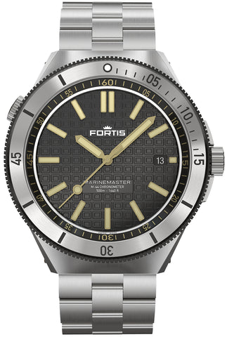 Fortis Watch Marinemaster M 44 Black Resin Bracelet F8120018