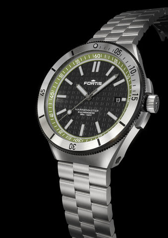 Fortis Marinemaster M 44 Woodpecker Green Bracelet Watch