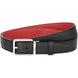 Montblanc 32mm Reversible Leather Belt Black Red 128768