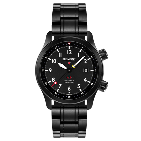 Bremont Watch MBII Custom DLC Black Dial with Bronze Barrel & Open Case Back