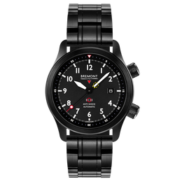Bremont Watch MBII Custom DLC Black Dial with Anthracite Barrel & Open Case Back