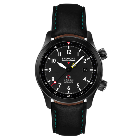 Bremont Watch MBII Custom DLC Black Dial with Anthracite Barrel & Open Case Back