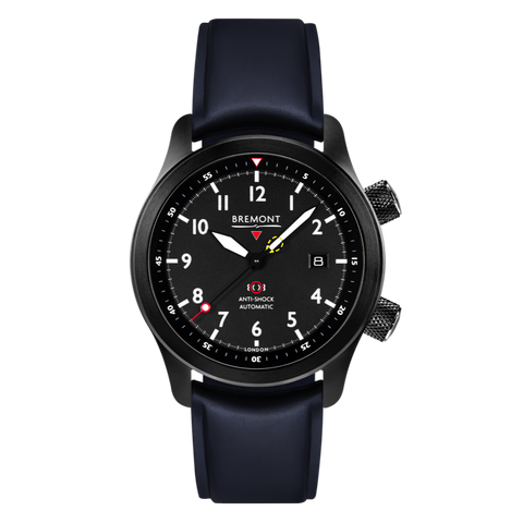 Bremont Watch MBII Custom DLC Black Dial with Bronze Barrel & Open Case Back