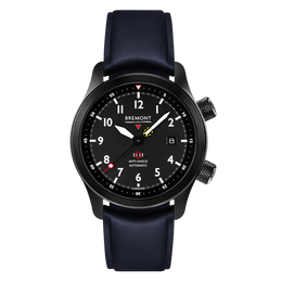 Bremont Watch MBII Custom DLC Black Dial with Anthracite Barrel & Open Case Back