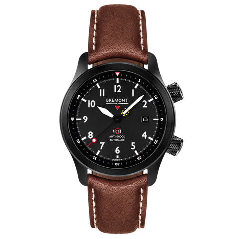 Bremont Watch MBII Custom DLC Black Dial with Titanium Barrel & Closed Case Back