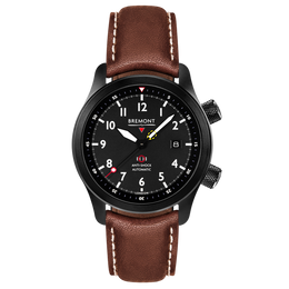 Bremont Watch MBII Custom DLC Black Dial with Bronze Barrel & Open Case Back