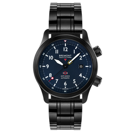 Bremont Watch MBII Custom DLC Blue Dial with Blue Barrel & Closed Case Back