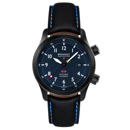Bremont Watch MBII Custom DLC Blue Dial with Blue Barrel & Closed Case Back