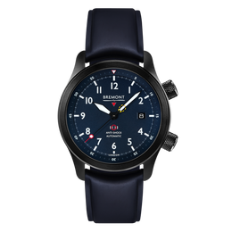 Bremont Watch MBII Custom DLC Blue Dial with Blue Barrel & Closed Case Back