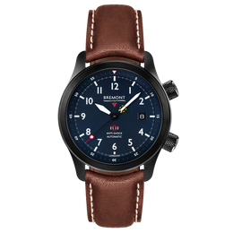 Bremont Watch MBII Custom DLC Blue Dial with Blue Barrel & Closed Case Back