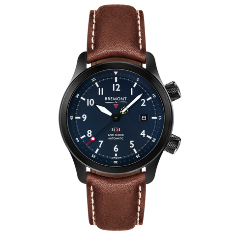 Bremont Watch MBII Custom DLC Blue Dial with Bronze Barrel & Closed Case Back