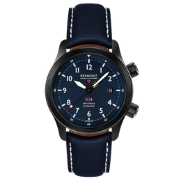 Bremont Watch MBII Custom DLC Blue Dial with Jet Barrel & Closed Case Back
