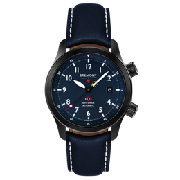 Bremont Watch MBII Custom DLC Blue Dial with Blue Barrel & Closed Case Back