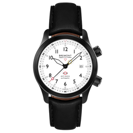 Bremont Watch MBII Custom DLC White Dial with Jet Barrel & Open Case Back