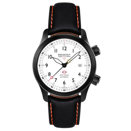 Bremont Watch MBII Custom DLC White Dial with Jet Barrel & Closed Case Back