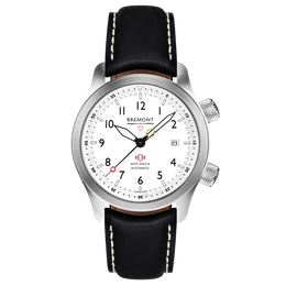 Bremont Watch MBII Custom Stainless Steel White Dial with Anthracite Barrel & closed Case Back