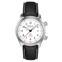 Bremont Watch MBII Custom Stainless Steel White Dial with Jet Barrel & Open Case Back