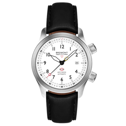 Bremont Watch MBII Custom Stainless Steel White Dial with Anthracite Barrel & closed Case Back