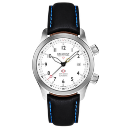 Bremont Watch MBII Custom Stainless Steel White Dial with Anthracite Barrel & closed Case Back