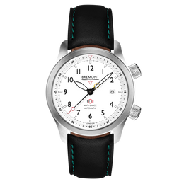 Bremont Watch MBII Custom Stainless Steel White Dial with Anthracite Barrel & closed Case Back