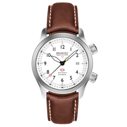 Bremont Watch MBII Custom Stainless Steel White Dial with Jet Barrel & Open Case Back