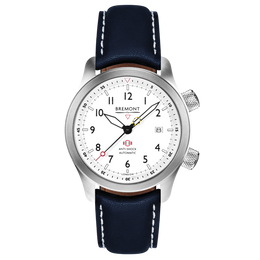 Bremont Watch MBII Custom Stainless Steel White Dial with Titanium Barrel & Open Case Back