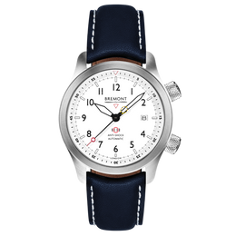 Bremont Watch MBII Custom Stainless Steel White Dial with Jet Barrel & Open Case Back