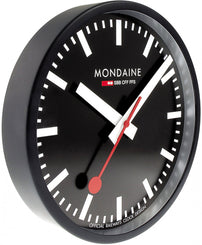 Mondaine Wall Clock Black Frame 25cm A990.CLOCK.64SBB
