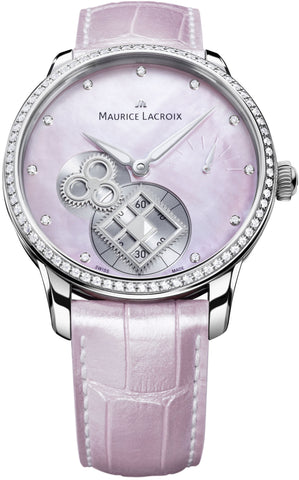 Maurice Lacroix Watch Masterpiece Square Wheel Pink Pearl MP7158-SD501-570