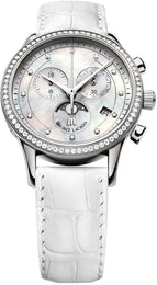 Maurice Lacroix Watch Les Classiques Round Ladies Moonphase Chrono LC1087-SD501-160
