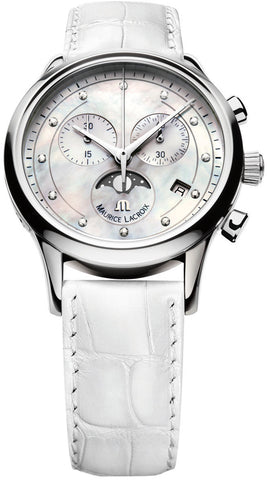 Maurice Lacroix Watch Les Classiques Round Ladies Moonphase Chrono LC1087-SS001-160
