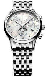Maurice Lacroix Watch Les Classiques Round Ladies Moonphase Chrono LC1087-SS002-160