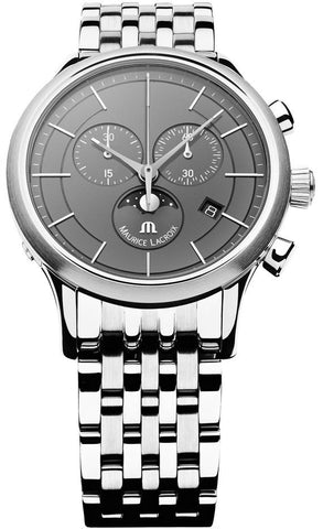 Maurice Lacroix Watch Les Classiques Round Gents Moonphase Chrono LC1148-SS002-830